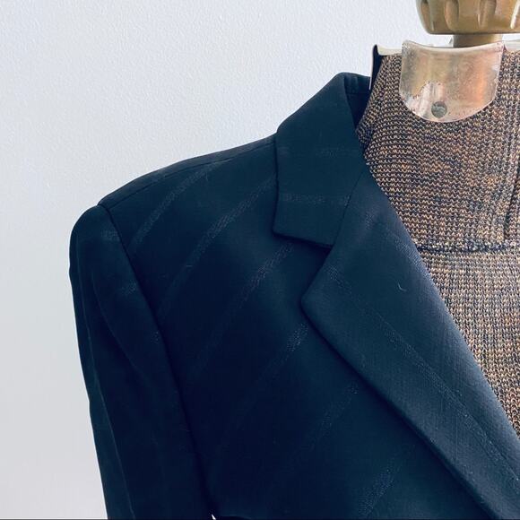 NWOT Armani black pinstripe blazer - Picture 4 of 9